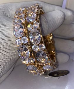 CZ <b>Bangle</b> for Women | Royal Oval & Round Cut Zirconia Stone Bracelet | Wholesale High-End Wedding Bridal Jewelry - Product Image 4