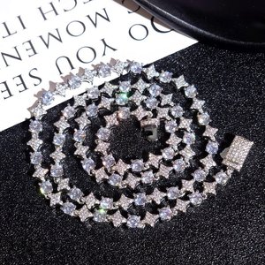 Collar de Lujo con Baño de Oro de 18K y Micro Pavé de Diamantes Moissanite, Cadena de Eslabones Estilo Hiphop Unisex para Uso Diario - Product Image 6