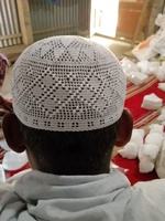 Oferta Especial: Gorros de Oración Islámicos Kufi Tupi para Hombre, Color Sólido, Tejido de Malla, 100% Algodón, Formales, Personalizables, para Uso Diario en Todas las Estaciones