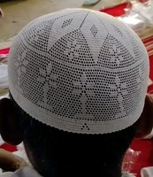 Oferta Especial: Gorros de Oración Islámicos Kufi Tupi para Hombre, Color Sólido, Tejido de Malla, 100% Algodón, Formales, Personalizables, para Uso Diario en Todas las Estaciones