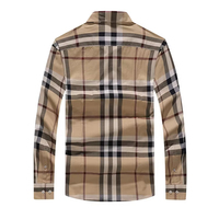 Chemise en flanelle tricotée unie coupe classique pour hommes et femmes, douce, 100 % coton, manches longues, col rond, respirante, séchage rapide, haute qualité