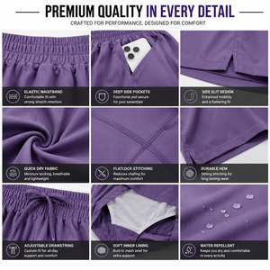 Custom Women’s Athletic Running Shorts Lightweight Quick Dry High Waist <b>Elastic</b> <b>Waistband</b> Workout Gym Fitness Sports Shorts - Product Image 2