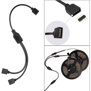3528 2835 4-Pin 8mm RGB Rope <b>Lights</b> Connector Kit Gapless Solderless Clip 32.8ft Extension <b>Wire</b> Cable for LED Strip Connectors - Product Image 5