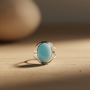 Bague de créateur en calcédoine aqua, 5,6 grammes - Product Image 3