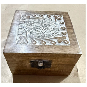 Exportador Indio Vende Caja Rectangular de Madera de Mango Hecha en India para Uso en la Cocina, Caja de Almacenamiento de Madera Tallada a Mano en Venta - Product Image 1