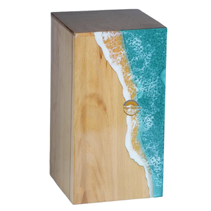 Urna Funeraria de Color Marrón con Diseño de Agua de Mar para Cenizas Humanas o de Mascotas, Inspirada en el Océano, por AYAANS - Product Image 3