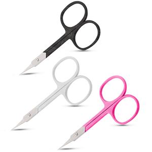 Professional Manicure Arrow Point Scissors Sharp Curved Design for Cuticle Nail Grooming OEM Private Label Supplier - Product Image 4