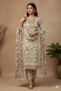 ชุดเสื้อผ้าสำเร็จรูปแบบชาวปากีสถานสำหรับผู้หญิง ชุดฤดูร้อนสำหรับผู้หญิง เสื้อผ้าสำเร็จรูปสำหรับผู้หญิงช่วงฤดูร้อน - Product Image 2