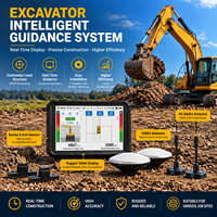 Système de nivellement pour excavatrice amphibie avec affichage LED, GNSS RTK, système de contrôle intelligent 3D, pièces de diagnostic pour engins de construction