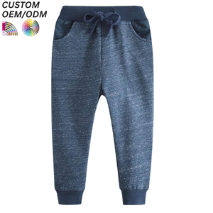 Pantalones Casuales Personalizados ODM para Bebés y Niños, de Pierna Recta, Largos, 100% Algodón, Color Sólido, Antiarrugas, Ecológicos y Transpirables - Product Image 1