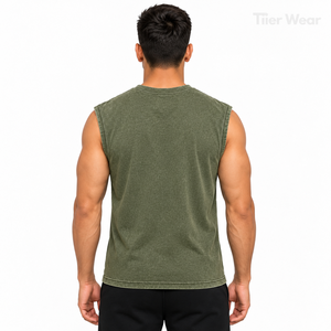 Débardeurs d'entraînement d'été pour hommes vêtements de sport respirants sans manches vêtements de sport unis avec décoration d'insigne haut de couleur unie - Product Image 4