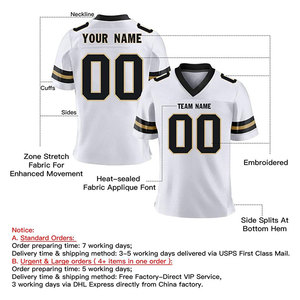 Nouveau maillot de football américain pour hommes, design personnalisé, vêtements de sport en polyester, manches courtes, maillot de football pour entraînement et matchs - Product Image 6