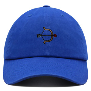 Casquette de baseball bleue à 6 panneaux avec logo arc et flèche brodé, unisexe, réglable, en coton, décontractée, pour adulte / adaptée aux quatre saisons - Product Image 1
