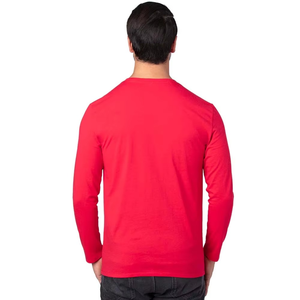 เสื้อยืดแขนยาวผู้ชาย คอโอ ผ้าฝ้าย สีพื้น ทรงปกติ สวมใส่สบาย ผ้าถัก - Product Image 4