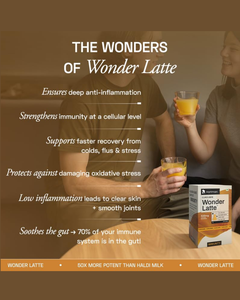 Mélange instantané de lait doré au curcuma Wonder Latte pour des bienfaits anti-inflammatoires et une boisson bien-être quotidienne - Product Image 4
