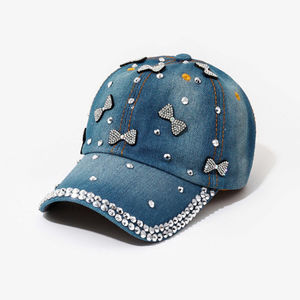 New Design Custom 6 Panel <b>Dad</b> <b>Hats</b> 3D Embroidery Logo Hip Hop Baseball Caps Sports Common Fabric Letter Pattern RHINESTONE - Product Image 3