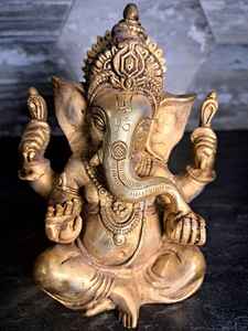 Estatua Grande de Latón del Señor |   Decoración Artesanal Ecológica de Diseño Moderno Pop Art para el Hogar, Dios Hindú de la Fortuna - Product Image 4