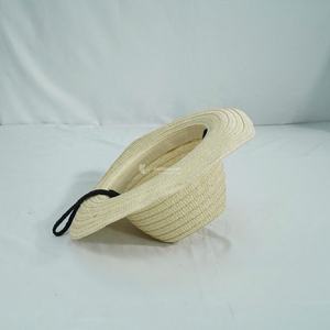 Sombrero de Paja Tejido a Mano de Bajo Costo y Precio Económico con Cordón Negro para la Barbilla, Sombrero de Playa, Producción Rápida, Venta al por Mayor en Vietnam - Product Image 3