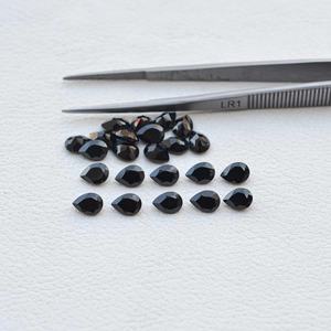 Piedra Preciosa Suelta de Ónice Negro Natural de 6 mm y 9 mm, Corte Facetado en Forma de Pera, Ónice Certificado por IGI para la Fabricación de Joyas, Proveedor Mayorista a Granel - Product Image 4