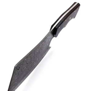 Couteau de boucher professionnel LEGACY BLADES en acier Damas fait main, manche ergonomique en bois, couteau de cuisine traditionnel - Product Image 3