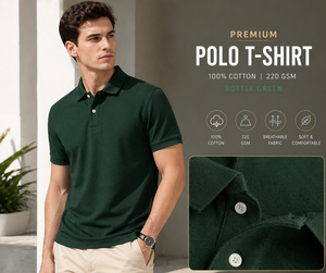 Polo pour homme de haute qualité, 220 GSM, coton, logo personnalisé, fabricant en gros, qualité d'exportation - Product Image 5