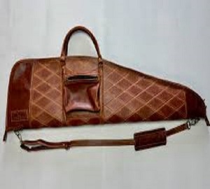 Leather Long Equipment Carry Bag Outdoor Hunting Storage <b>Case</b> Adjustable Shoulder Strap Travel Utility Holder Design - Product Image 4