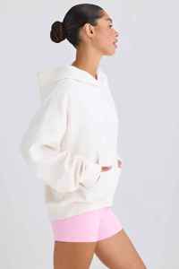 High Quality Stylish <b>White</b> with 3D Embroidery Custom <b>Women's</b> Winter <b>Hoodies</b> High Street Lightweight Fleece <b>Hoodies</b> <b>For</b> <b>Women's</b> - Product Image 2
