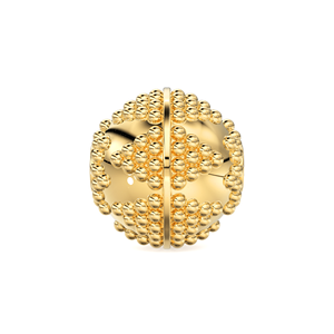 Cuentas espaciadoras esféricas de granulación de oro amarillo de 18K de 9.5mm - Pieza única para joyería y componentes - Product Image 2