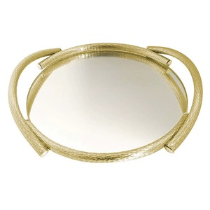 Rustic metal handicraft <b>tray</b> Customizable oval silver <b>tray</b> Industry trending decorative <b>tray</b> - Product Image 1