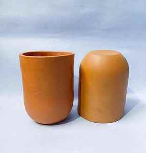 Handmade Luxury Terracotta <b>Clay</b> Kettle & Cup <b>Set</b> Eco-Friendly Brick Design Cups MUG GLASS for Coffee & Tea - Product Image 3