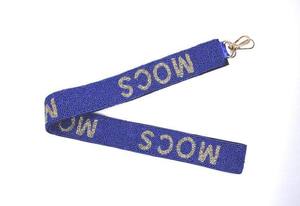 Gold Beaded Embroidery Saints <b>Bag</b> <b>Strap</b> Black White Text Handwoven Seed Bead Crossbody Purse Belt <b>Replacement</b> - Product Image 5