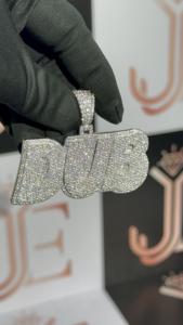 Colgantes de cadena con letras 3D de moissanita personalizadas estilo hip hop para hombres y mujeres, joyería de plata 925 a un precio razonable. - Product Image 4