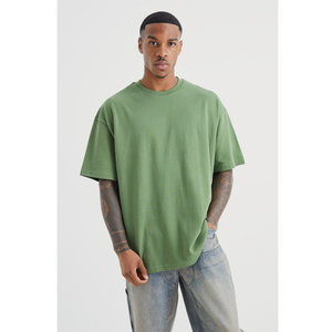 Camiseta de Cuello Redondo 100% Algodón para Hombre, Diseño Personalizado, Logotipo Impreso en la Parte Delantera, Antiencogimiento, Corte Largo y Holgado, Ecológica - Product Image 3