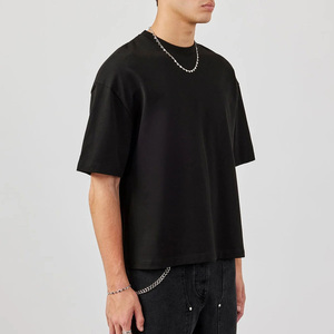 เสื้อยืดแขนสั้นทรงบ็อกซี่สำหรับผู้ชาย ทันสมัย สวมใส่ได้ทั้งแบบลำลองและเป็นทางการ ผลิตจากผ้าฝ้าย 100% เนื้อผ้านุ่ม ระบายอากาศได้ดี ไม่เป็นขุย - Product Image 5