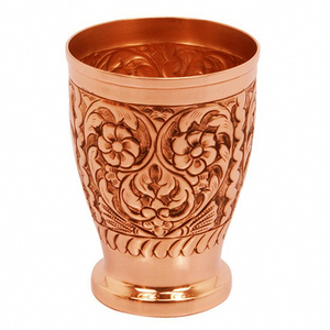 Best Selling Solid Copper Mint Julep Cup 16oz Classic Design with Hand Hammered <b>Mirror</b> Polished Christmas by Axiom Home Accents - Product Image 3