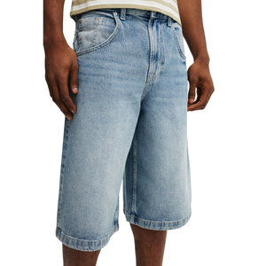 กางเกงยีนส์ขาสั้นผู้ชาย ผ้าฝ้าย ระบายอากาศ ใส่สบาย เหมาะกับฤดูร้อน ทรงขากว้าง เอวกลาง  รับผลิตตามสั่ง ขายส่ง - Product Image 2