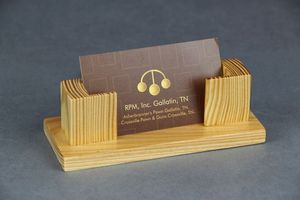 Luxury Handmade Wood Card Holder Professional Business Card <b>Stand</b> Desktop Visiting Card Storage Display Accessory - Product Image 4
