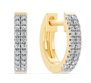 Boucles d'oreilles en or massif 14K 9K 10K 18K avec diamants de laboratoire certifiés IGI, fabricant de bijoux fins éthiques RJC ODM OEM, vente en gros EA501893 - Product Image 2