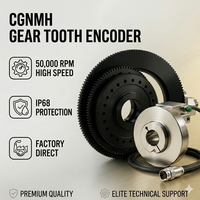 CGNMH Capteur de vitesse et de position magnétique sans contact à haute vitesse 50000 tr/min, encodeur rotatif à engrenages IP68 pour broche CNC