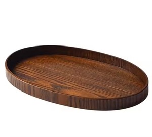 Plateau de service carré moderne en bois avec motif végétal sculpté, design traditionnel haut de gamme fait main pour utilisation sur table - Product Image 3