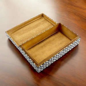 Organizador de almacenamiento rectangular, caja de resina hecha a mano para dormitorio, organizador decorativo multifuncional para decoración de dormitorio - Product Image 1