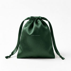 Sacs à poussière en satin réutilisables vert foncé personnalisés avec cordon de serrage, couleurs et tailles personnalisées, tissu doux, rangement de bijoux, cadeau - Product Image 1