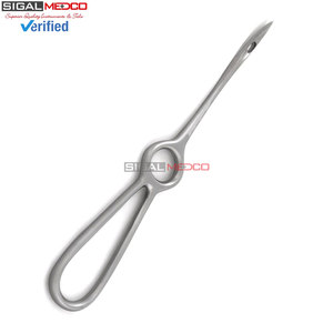 Aguja de Sutura Veterinaria Buhner de Acero Inoxidable Alemán Reutilizable, Longitud Total de 8 Pulgadas, Instrumento Quirúrgico de Alta Resistencia para Animales Grandes - Product Image 2