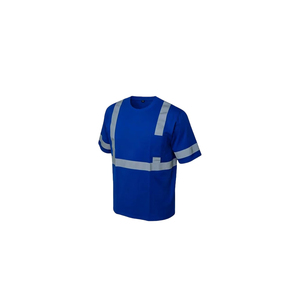 T-shirts de sécurité haute visibilité à manches courtes avec bande réfléchissante. Polyester respirant pour les travailleurs de la construction, des travaux routiers et du personnel des entrepôts - Product Image 4