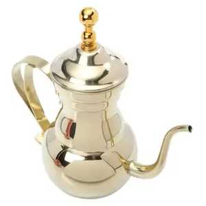 Embossed Brass Double Wall Whistling <b>Teapot</b> Decorative Traditional Metal Tea Kettle Floral Pattern Eco-Friendly Durable Serving - Product Image 3