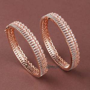 Copper Alloy Gold Plated Jade Bangles-Ethnic Fashion Bracelet Trendy Religious Style Gift - Product Image 3