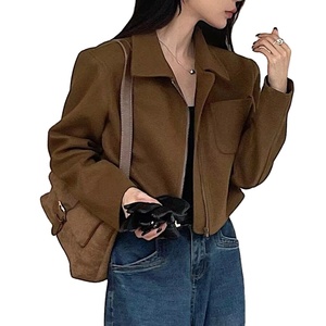 Chaqueta Bomber de Invierno para Mujer, Largo Regular, Color Sólido, Cierre de Cremallera, Logotipo Personalizado, Tela de Lona Frontal, 100% Poliéster - Product Image 1