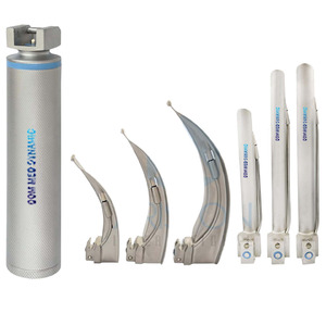 Ensemble de laryngoscopes vétérinaires LED dynamiques DOM MED pour l'anesthésie et l'intubation d'urgence, 3 instruments chirurgicaux Macintosh Miller - Product Image 4