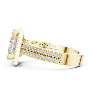 Anillos de Boda de Moda, Oro Sólido de 14K, Corte Princesa de 2.5 CT, Diamante Cultivado en Laboratorio con Certificado IGI, Regalo de Compromiso o Aniversario - Product Image 4