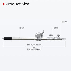 Brazo de Soporte Ligero Tipo C de Acero Inoxidable de Alta Resistencia, Longitud Ajustable de 2.58-7.58 Pulgadas, Brazo Transversal para Fotografía - Product Image 2